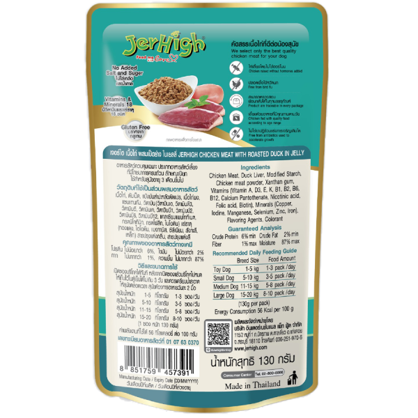 Jerhigh Chicken with Roasted Duck in Jelly Dog Food - Image 2