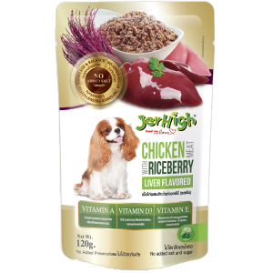 Jerhigh Chicken with Liver Riceberry in Jelly Dog Food