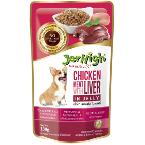 Jerhigh Chicken with Liver in Jelly Dog Food